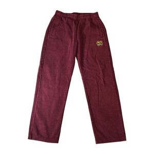 Krooked Kords Burgundy Corduroy Skate‎ Pants Size Small Elastic Waist